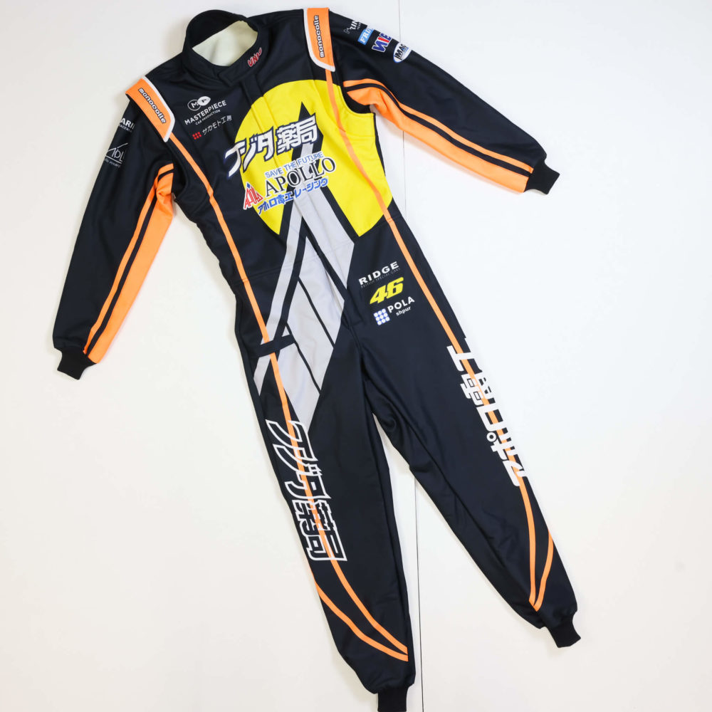 monocolle Marina custom racing suits FIA8856-2018 APOLO ORANGE 