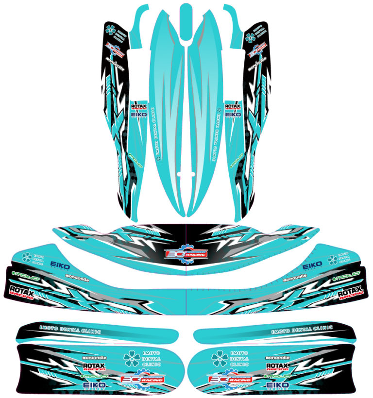 RACING KART STICKER 7 OTK 30`Racing - monocolle