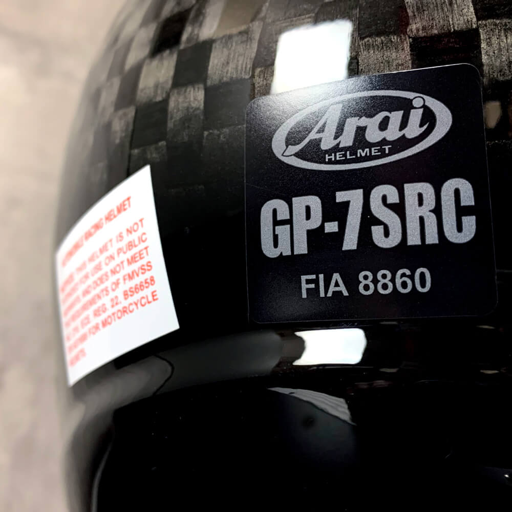 ARAI GP-7SRC CARBON HELMET FIA8860 monocolle mototor sport Japan