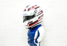 HELMET MINI DISPLAY STAND BLUE