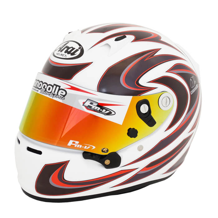 monocolle Original Aufkleber TYPE-D Bk/Re für Arai Helm SK-6 PED -  monocolle Motorsport Japan