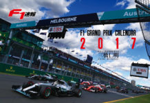 2017 F1 速報 卓上カレンダー 13枚綴り(両面印刷) グランプリ開催ステッカー付き
