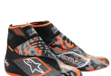Alpinestars 2024 TECH-1 KZ V2 RACING KART SHOES Limited edition 1429 BLACK ORANGE FLUO CAMO
