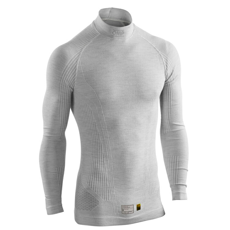 2026 NEWモデル！OMP インナーウエア TECNICA EVO TOP トップ ホワイト×グレー(025) FIA8856-2018公認 (IE0-0803-A01-025) MY2026