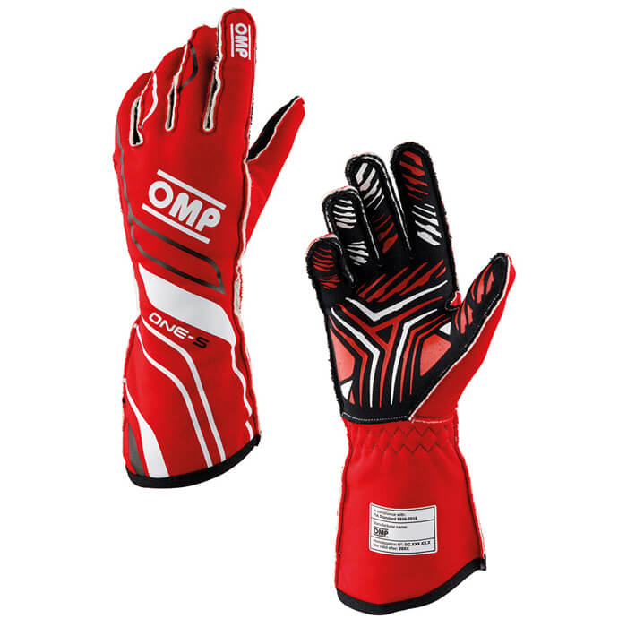 OMP ONE-S GLOVES RED（赤） Sサイズ レーシンググローブ FIA公認8856-2018