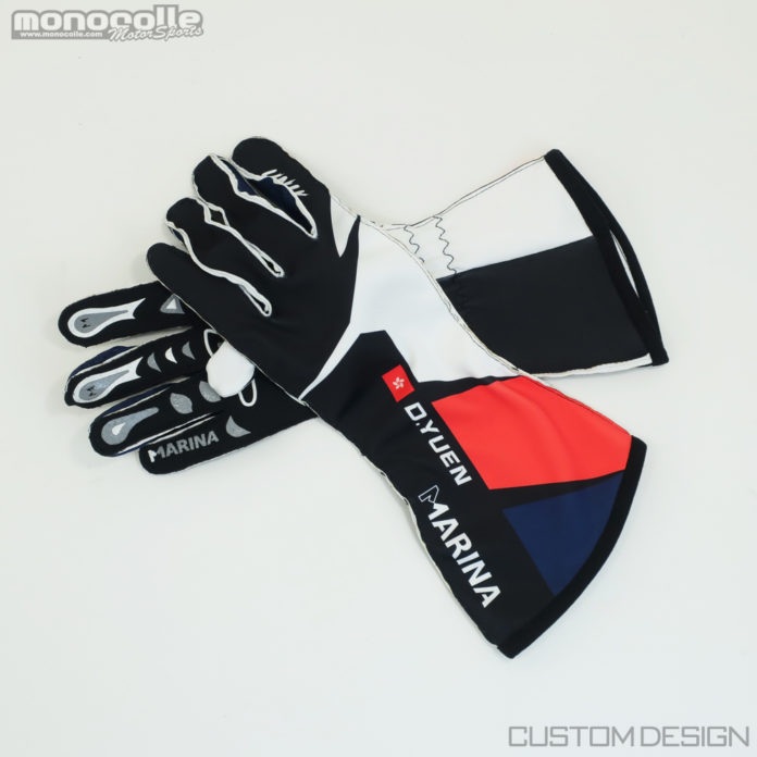 monocolle Marina custom racing kart glove